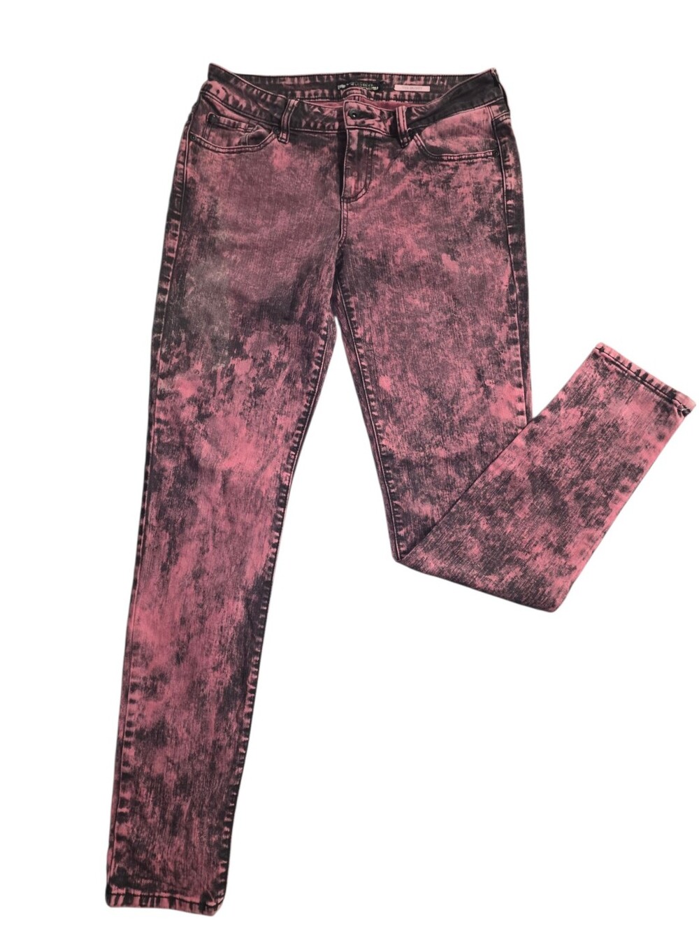 Burgandy Acid Washed Skinny Jeans BY lovesick Size 11